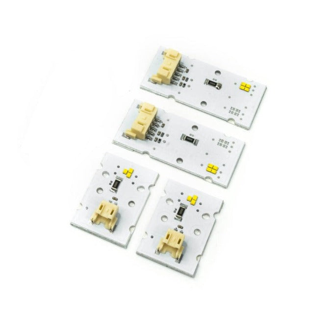 Daytime Running Light (DRL) boards by WSTN Performance, designed to turn car headlights yellow, displayed on a white background.