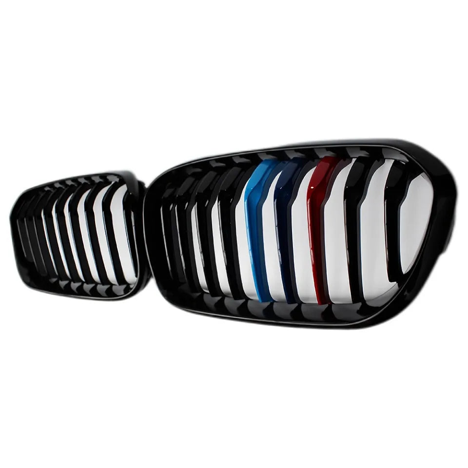 WSTN BMW 1 Series F20/F21 LCI Double-Slat Kidney Grilles Gloss Black 2015–2019 (Pair)