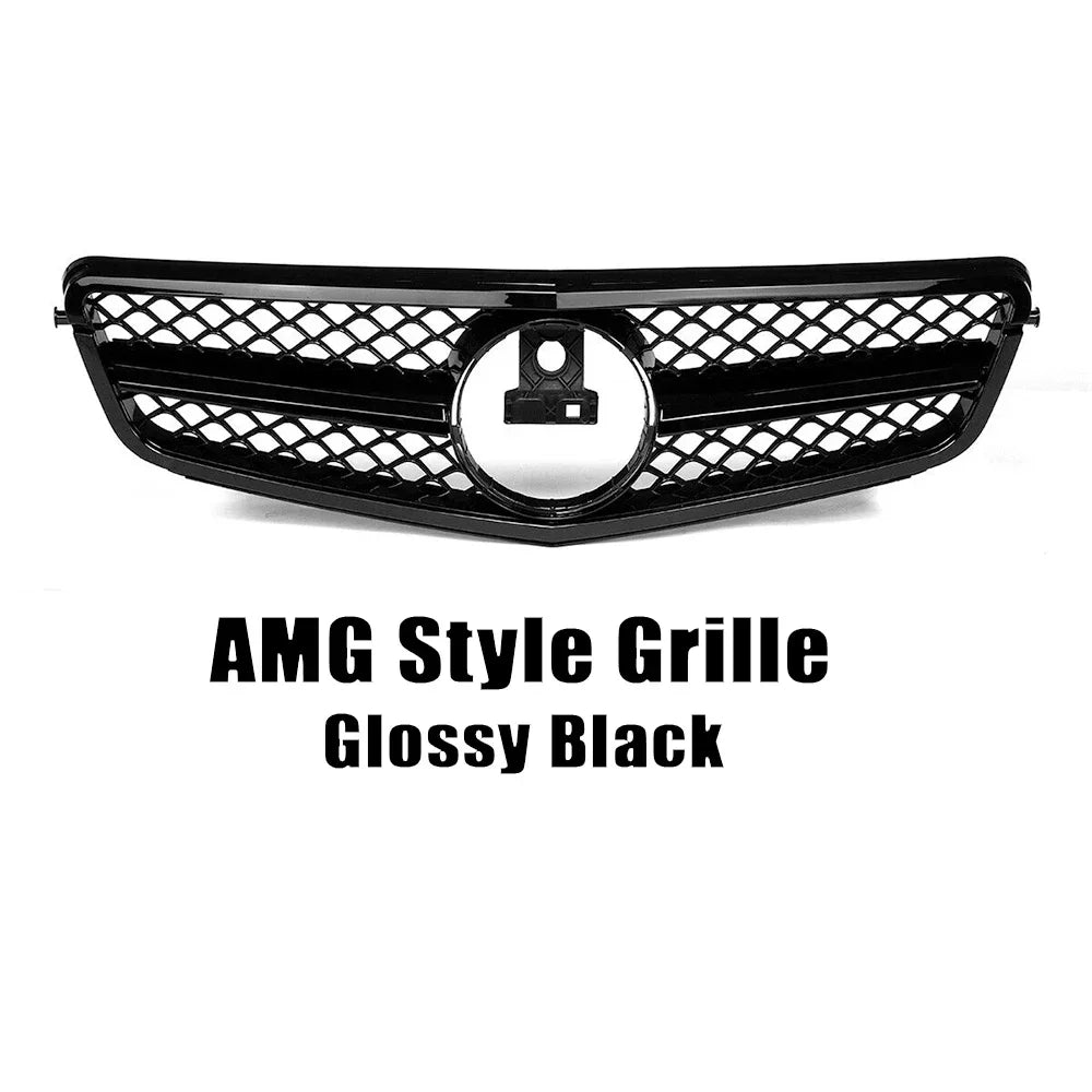 WSTN Mercedes C-Class W204 AMG Style GTR Front Grille Gloss Black 2008–2014 (C180/C200/C230/C250/C280/C300/C350)