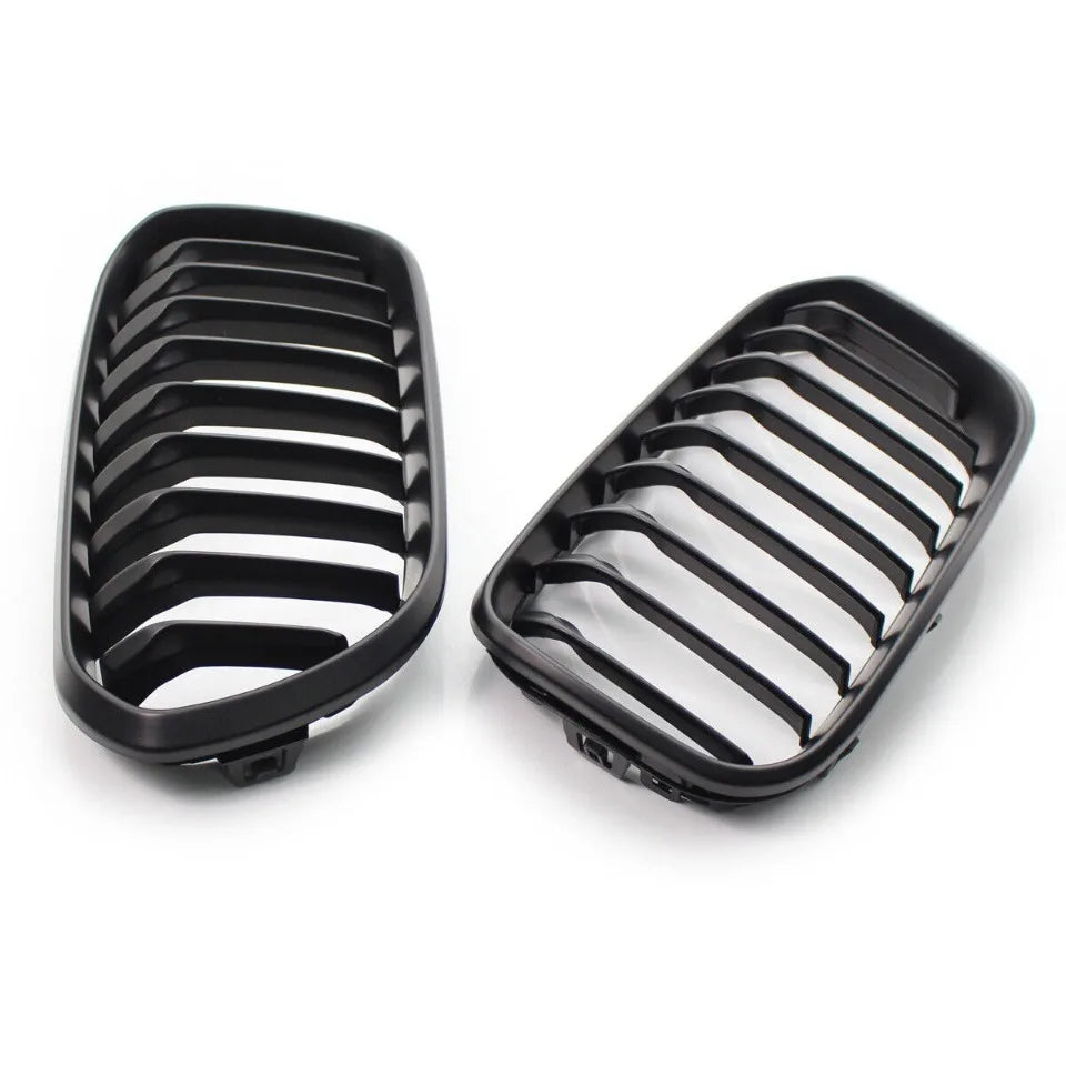 WSTN BMW 1 Series F20/F21 LCI Double-Slat Kidney Grilles Gloss Black 2015–2019 (Pair)