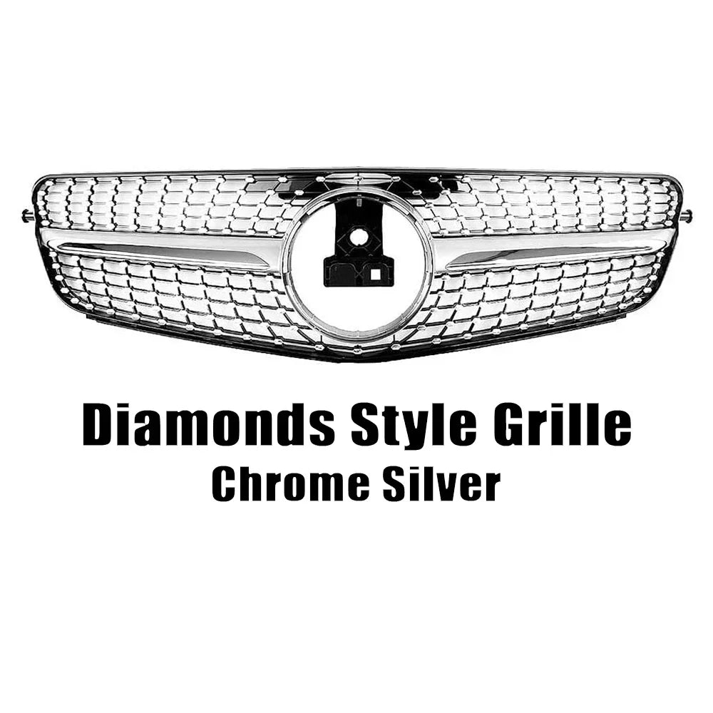 WSTN Mercedes C-Class W204 AMG Style GTR Front Grille Gloss Black 2008–2014 (C180/C200/C230/C250/C280/C300/C350)