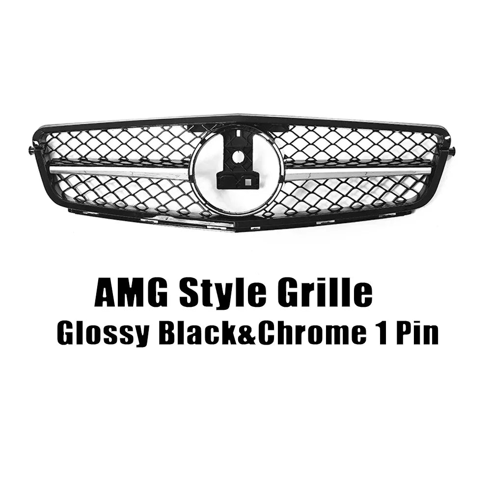 WSTN Mercedes C-Class W204 AMG Style GTR Front Grille Gloss Black 2008–2014 (C180/C200/C230/C250/C280/C300/C350)