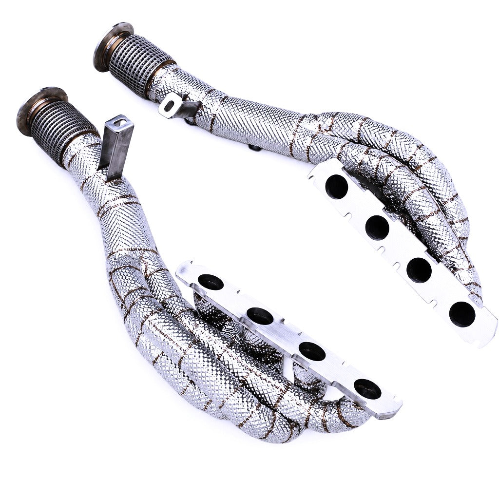 WSTN Performance Audi R8 Type 42 4.2 V8 BYH exhaust headers pair, full assembly view
