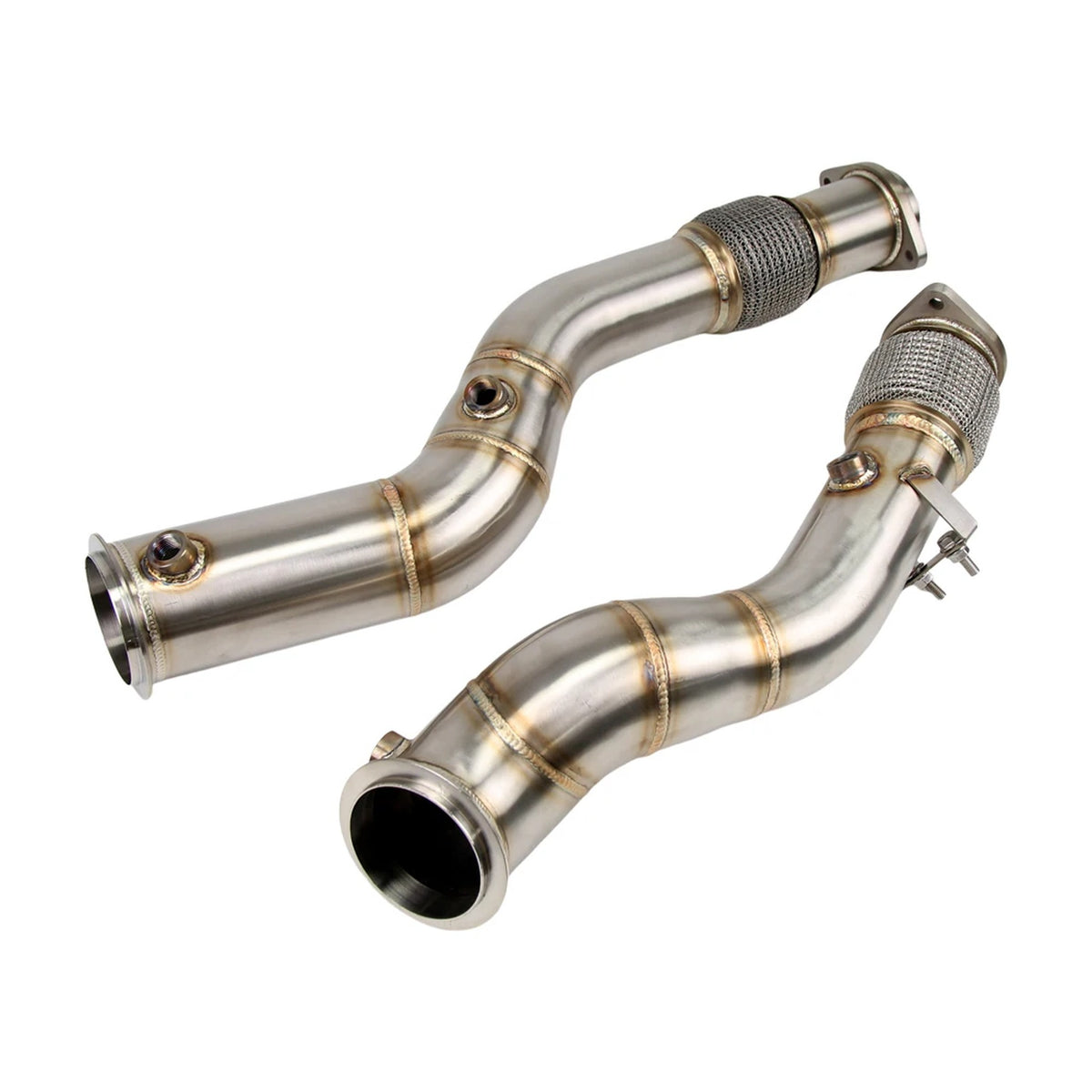 BMW X3M/X4M S58 catless downpipes, No Heat Shielding option