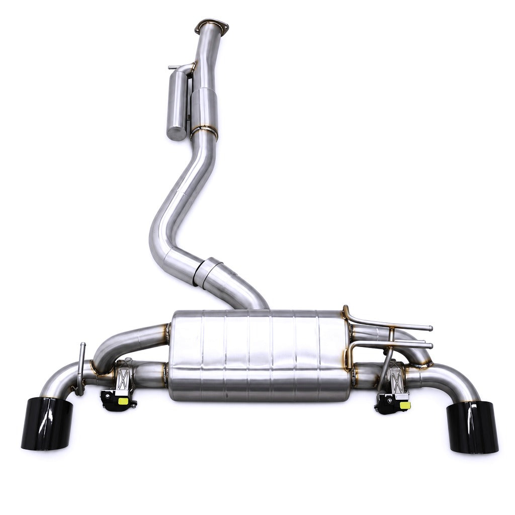 WSTN Performance Toyota GR Yaris 1.6T catback GXPA16, full system flat lay view