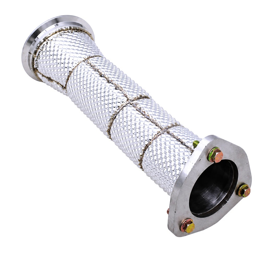 WSTN Performance Porsche Macan 2.0T EA888T 95B Catless Downpipe high-flow section detail