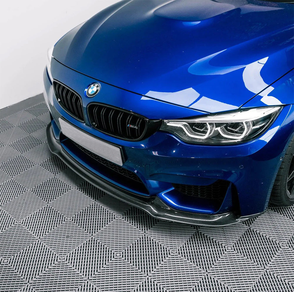 WSTN BMW 'V' Style M3/M4 Carbon Fibre Front Splitter (F80/F82/F83)