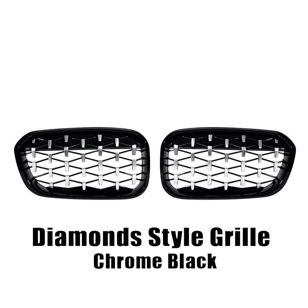 WSTN BMW 1 Series F20/F21 LCI Double-Slat Kidney Grilles Gloss Black 2015–2019 (Pair)