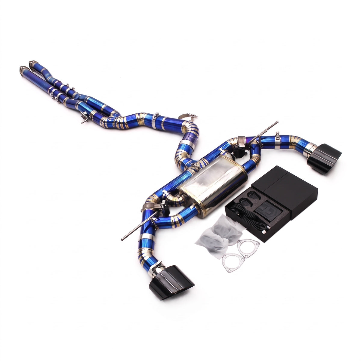 WSTN Performance Audi RS3 8V DAZA/DNWA titanium valved catback exhaust, full system with the valve controller kit