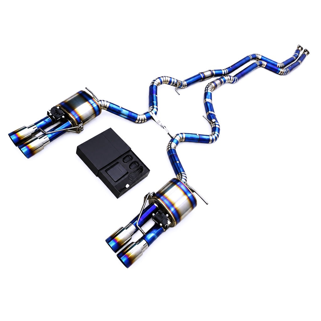 WSTN Performance BMW 335i N55 E90 catback, T304 stainless pipe and valve assembly detail