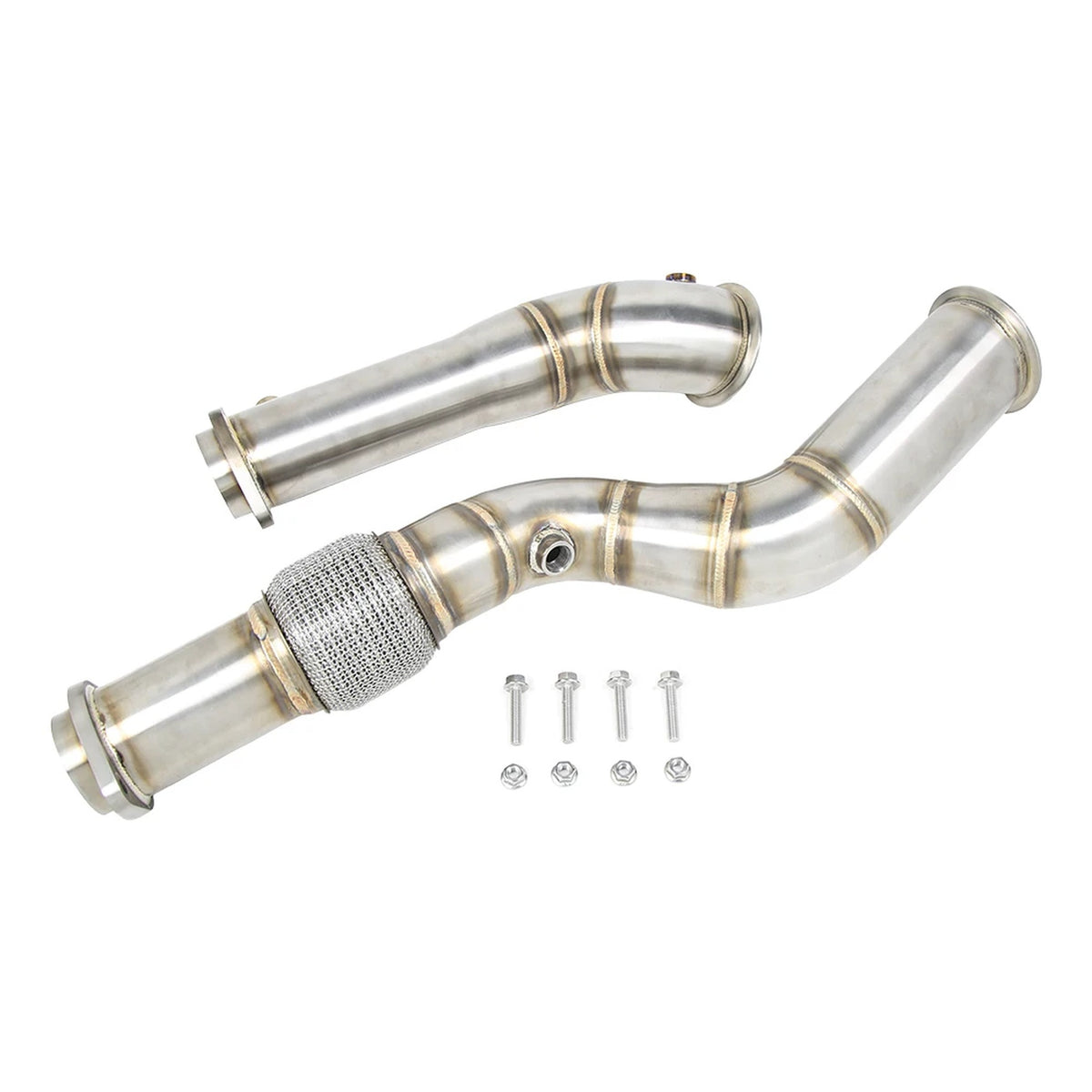 BMW M2/M3/M4 S58 catless downpipes, No Heat Shielding option
