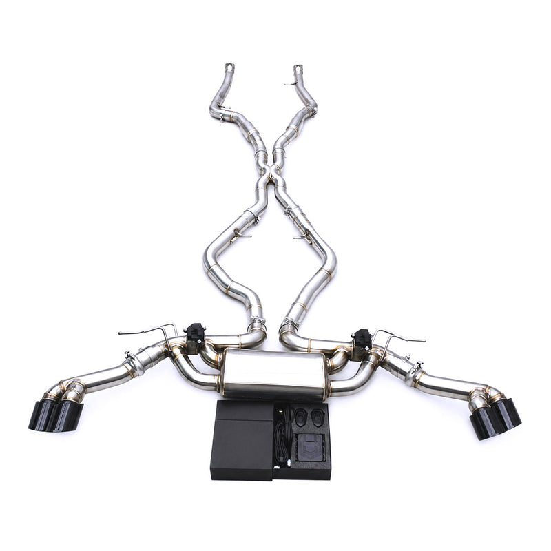 WSTN Performance BMW X5 F15 N63 4.4TT Valved Stainless Catback Exhaust — full system overview