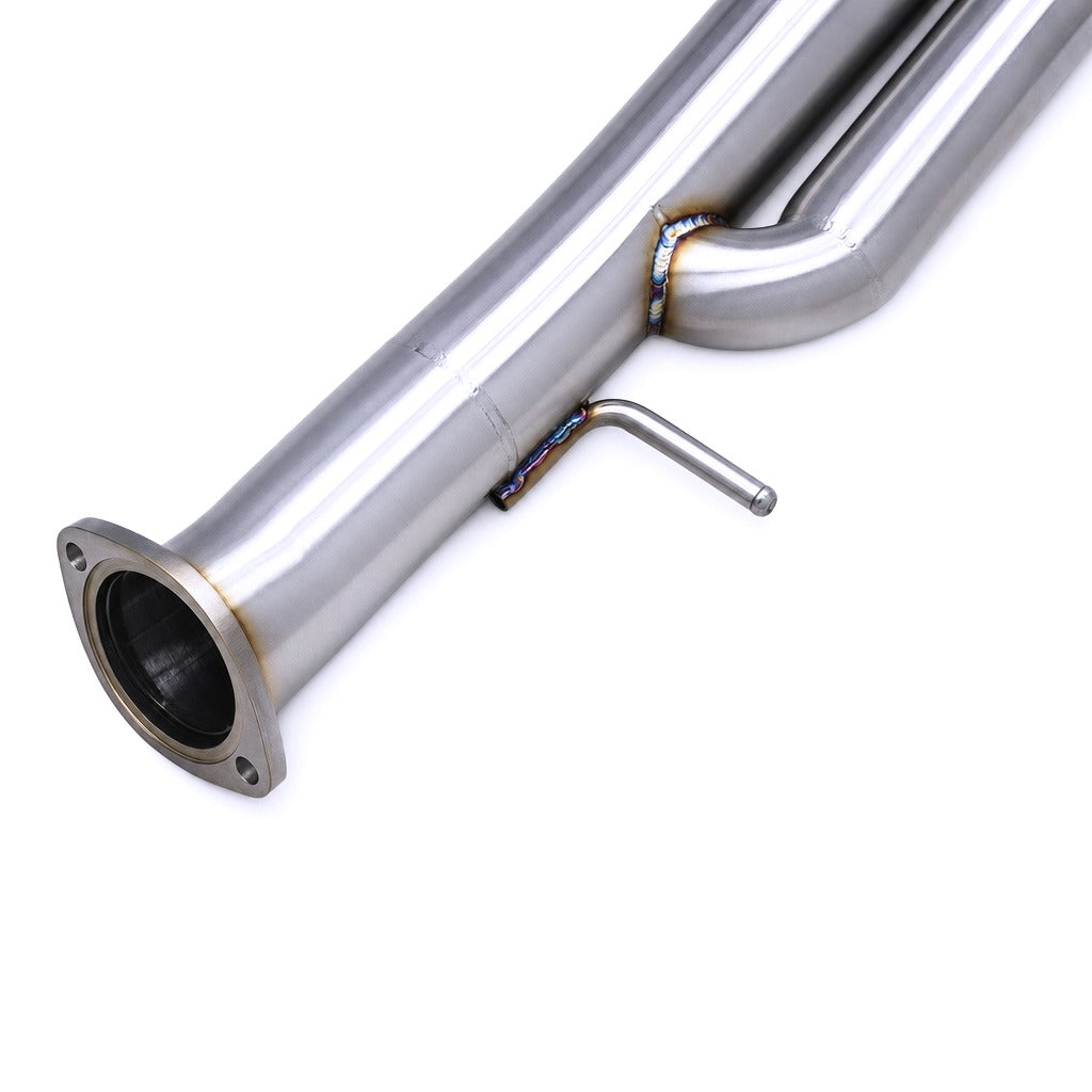 WSTN Performance Toyota GR Yaris GXPA16 G16E-GTS catback, side profile showing pipe routing