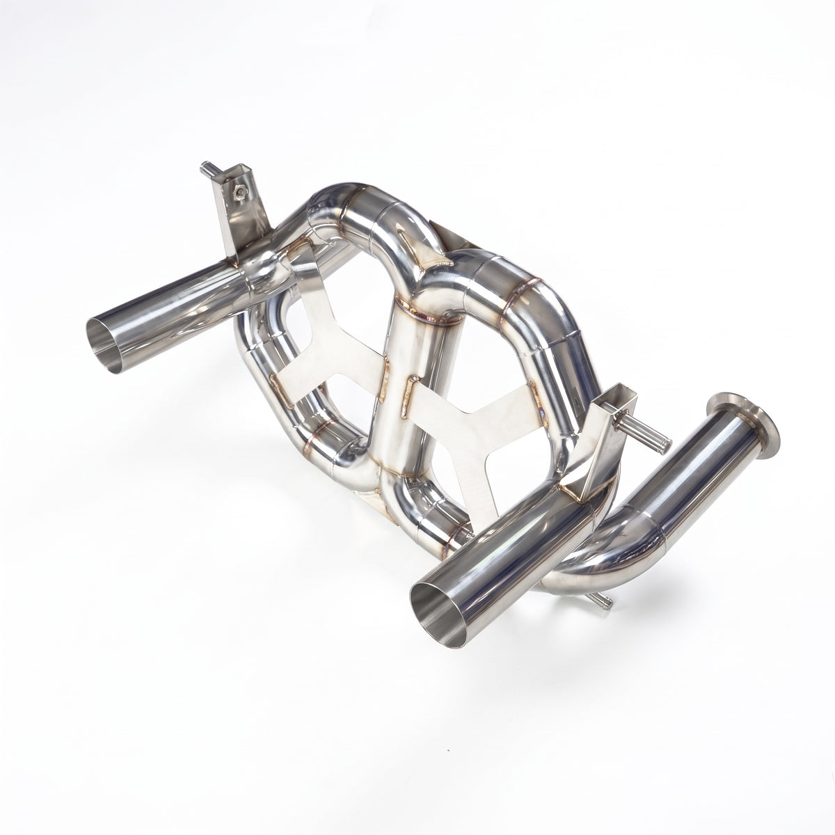 WSTN Performance Lamborghini Aventador Ultimae L539 LP780-4 stainless steel catback, opposite three-quarter full view