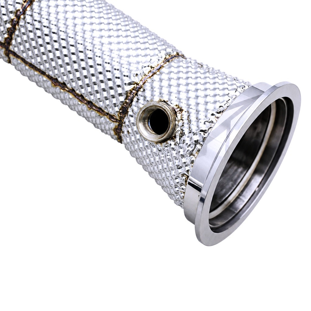 WSTN Performance Porsche Macan 2.0T EA888T 95B Catless Downpipe flange detail