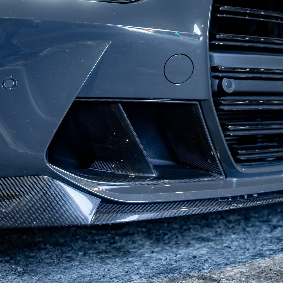 WSTN BMW 'MP' Style Front Air Duct Inlet Set In Dry Carbon Fibre (G80/G82/G83)